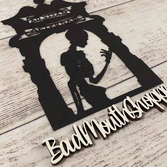 *To Eternal Life Paper Cut Out Illustration Skeleton Silhouette Wall Art - Picture 2 of 4